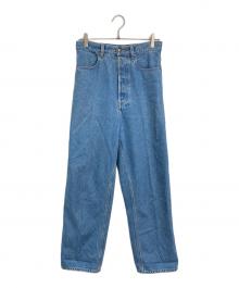 CristaSeya（クリスタセヤ）の古着「BLEACHED DENIM HIGH-WAISTED JEANS」｜インディゴ