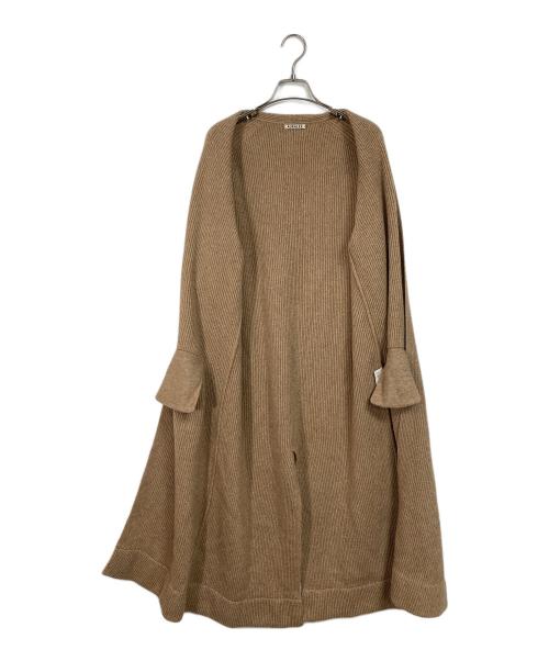 AURALEE（オーラリー）AURALEE (オーラリー) キャメル100％ロングカーディガン ベージュ サイズ:1の古着・服飾アイテム