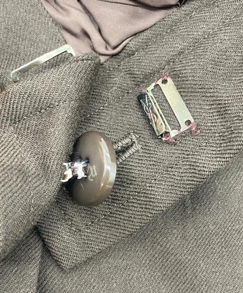 Yves Saint Laurent（イヴサンローラン）Yves Saint Laurent (イヴサンローラン) タックパンツ　ウールパンツ　ワイドパンツ ブラウン サイズ:Lの古着・服飾アイテム