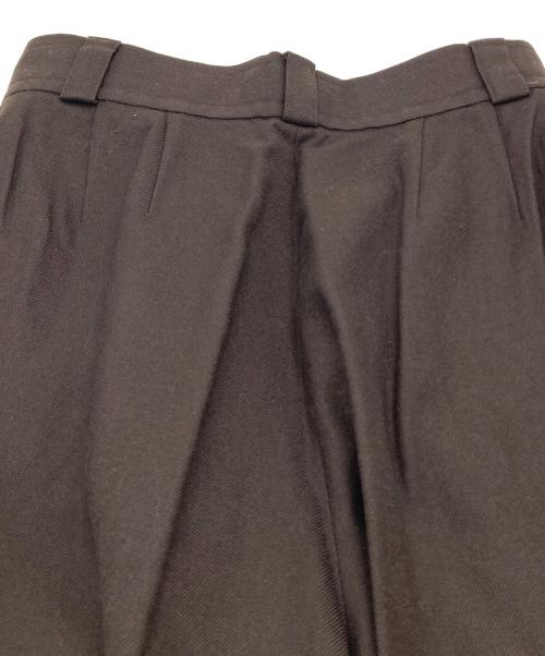 Yves Saint Laurent（イヴサンローラン）Yves Saint Laurent (イヴサンローラン) タックパンツ　ウールパンツ　ワイドパンツ ブラウン サイズ:Lの古着・服飾アイテム