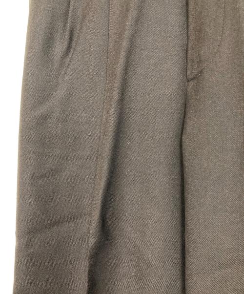 Yves Saint Laurent（イヴサンローラン）Yves Saint Laurent (イヴサンローラン) タックパンツ　ウールパンツ　ワイドパンツ ブラウン サイズ:Lの古着・服飾アイテム