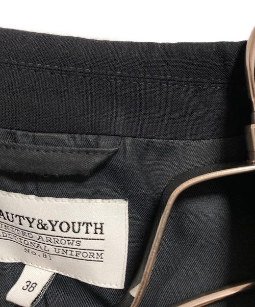 BEAUTY&YOUTH（ビューティーアンドユース）BEAUTY&YOUTH (ビューティーアンドユース) サマーウールダブルジャケット ブラック サイズ:Mの古着・服飾アイテム