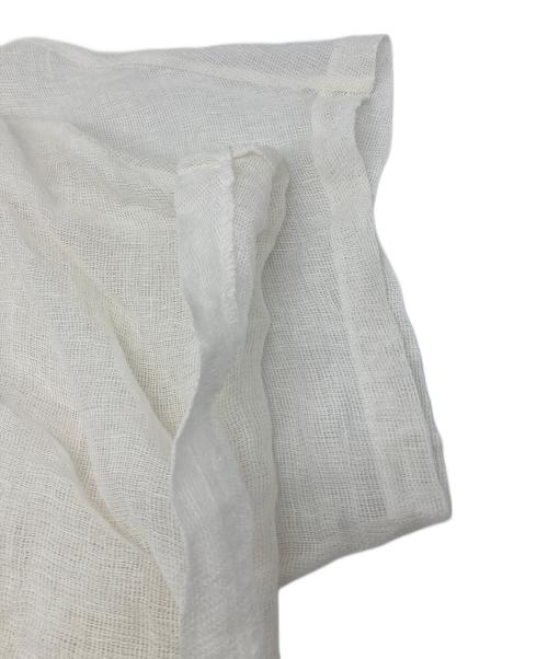 DELIY（デリー）DELIY (デリー) 半袖リネンシャツ　ラグランシャツ　メッシュシャツ ホワイト サイズ:3の古着・服飾アイテム