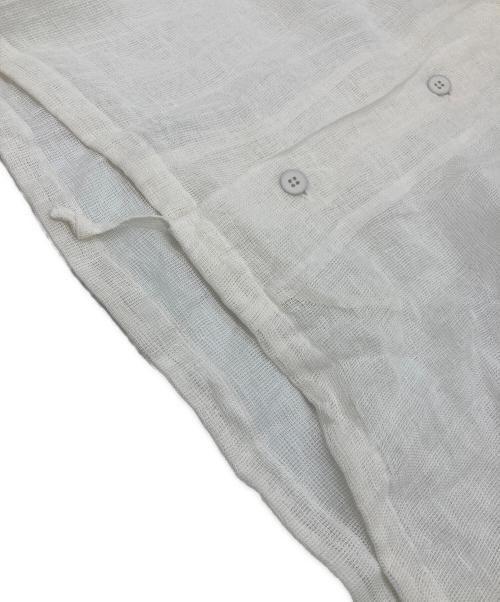 DELIY（デリー）DELIY (デリー) 半袖リネンシャツ　ラグランシャツ　メッシュシャツ ホワイト サイズ:3の古着・服飾アイテム