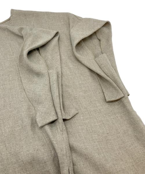 BEARDSLEY（ビアズリー）BEARDSLEY (ビアズリー) 麻調合繊カフタンワンピース　 ベージュ サイズ:1の古着・服飾アイテム