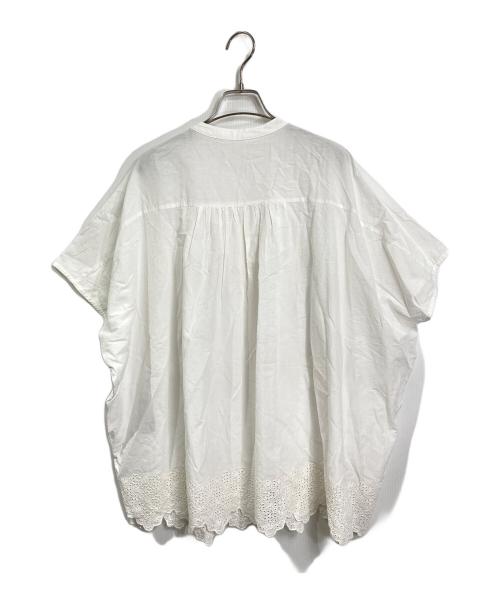 BEARDSLEY（ビアズリー）BEARDSLEY (ビアズリー) 裾刺繍フレンチシャツ ホワイト サイズ:FREEの古着・服飾アイテム