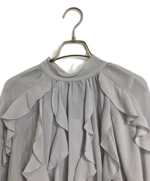 COCODEAL（ココディール）COCODEAL (ココディール) カスケードボウタイフリルミニワンピース スカイブルー サイズ:2の古着・服飾アイテム