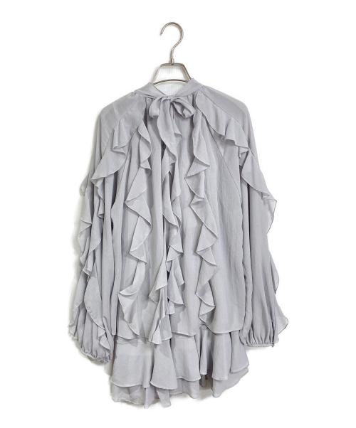 COCODEAL（ココディール）COCODEAL (ココディール) カスケードボウタイフリルミニワンピース スカイブルー サイズ:2の古着・服飾アイテム