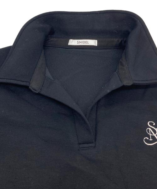 Snidel（スナイデル）Snidel (スナイデル) スキッパーミニワンピース　ロングカットソー ブラック サイズ:Fの古着・服飾アイテム