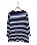 Lily Brownリリーブラウン）の古着「フレンチボーダーカットチュニック　カットソー　26SS」｜ホワイト×ネイビー