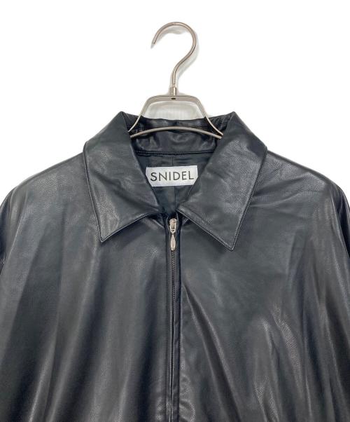Snidel（スナイデル）Snidel (スナイデル) エコレザージャケット ブラック サイズ:実寸参照の古着・服飾アイテム