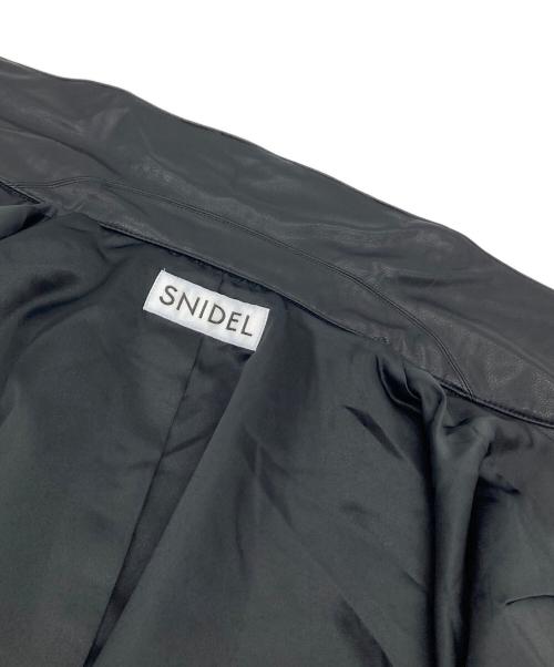 Snidel（スナイデル）Snidel (スナイデル) エコレザージャケット ブラック サイズ:実寸参照の古着・服飾アイテム