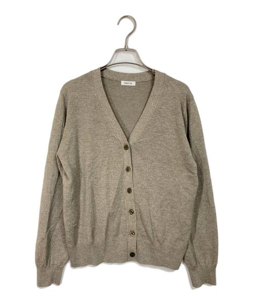 FRAY ID（フレイ アイディー）FRAY ID (フレイ アイディー) ウォッシャブルカシミヤシルクニットアンサンブル カーディガン ベージュ サイズ:Fの古着・服飾アイテム