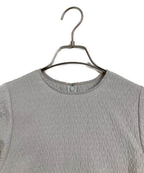 UNITED ARROWS（ユナイテッドアローズ）UNITED ARROWS (ユナイテッドアローズ) アリージャカード ペプラム 9SL ブラウス　長袖ブラウス　日本製 グレー サイズ:36の古着・服飾アイテム
