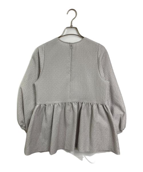 UNITED ARROWS（ユナイテッドアローズ）UNITED ARROWS (ユナイテッドアローズ) アリージャカード ペプラム 9SL ブラウス　長袖ブラウス　日本製 グレー サイズ:36の古着・服飾アイテム