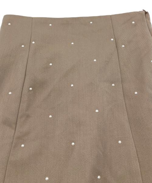 ANDREA&CO（アンドレアアンドコー）andrea&co (アンドレアアンドコー) パール付きスカート&ジャケットセットアップ ブラウン サイズ:M 未使用品の古着・服飾アイテム