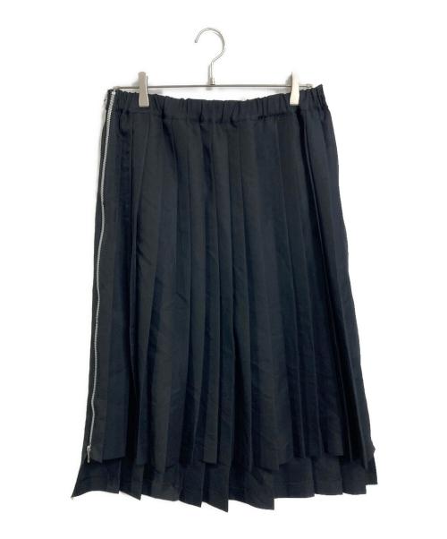 BLACK COMME des GARCONS（ブラックコムデギャルソン）BLACK COMME des GARCONS (ブラックコムデギャルソン) 25SS サイドファスナープリーツスカート　日本 ブラック サイズ:Sの古着・服飾アイテム