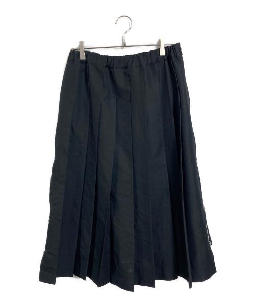 BLACK COMME des GARCONS（ブラックコムデギャルソン）BLACK COMME des GARCONS (ブラックコムデギャルソン) 25SS サイドファスナープリーツスカート　日本 ブラック サイズ:Sの古着・服飾アイテム