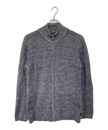 BOSS HUGO BOSS（ボス ヒューゴボス）の古着「ドライバーズニット　長袖ニット　ジップカーディガン」｜グレー