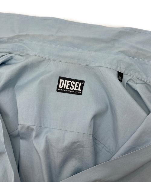 DIESEL（ディーゼル）DIESEL (ディーゼル) C-Bruce-B ロゴシャツ　長袖シャツ　オーバーサイズ スカイブルー サイズ:XS（実寸参照）の古着・服飾アイテム
