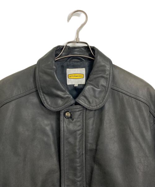 INTERMEZZO（インターメッツォ）INTERMEZZO (インターメッツォ) 【古着】レザーフライトジャケット ブラック サイズ:Lの古着・服飾アイテム