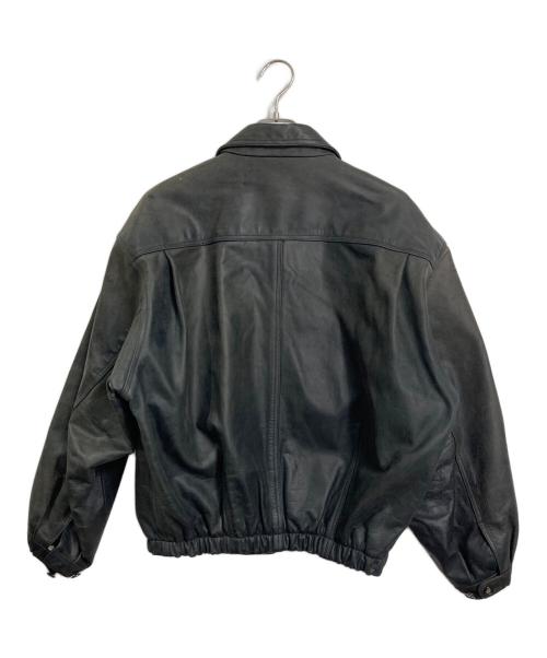 INTERMEZZO（インターメッツォ）INTERMEZZO (インターメッツォ) 【古着】レザーフライトジャケット ブラック サイズ:Lの古着・服飾アイテム