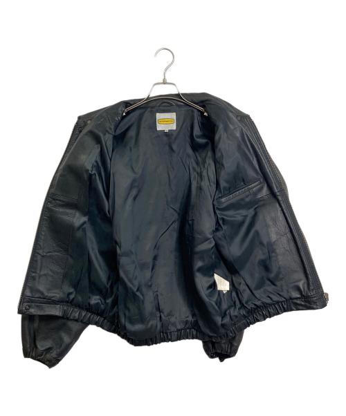 INTERMEZZO（インターメッツォ）INTERMEZZO (インターメッツォ) 【古着】レザーフライトジャケット ブラック サイズ:Lの古着・服飾アイテム
