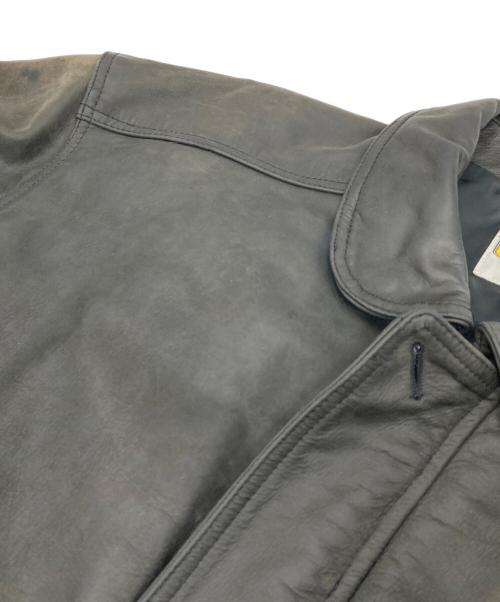 INTERMEZZO（インターメッツォ）INTERMEZZO (インターメッツォ) 【古着】レザーフライトジャケット ブラック サイズ:Lの古着・服飾アイテム