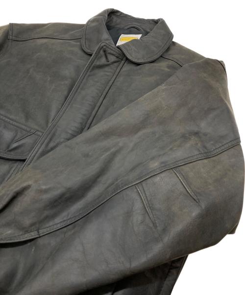 INTERMEZZO（インターメッツォ）INTERMEZZO (インターメッツォ) 【古着】レザーフライトジャケット ブラック サイズ:Lの古着・服飾アイテム
