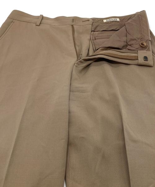 AURALEE（オーラリー）AURALEE (オーラリー) TROPICAL WOOL SLACKS ブラウン サイズ:3の古着・服飾アイテム
