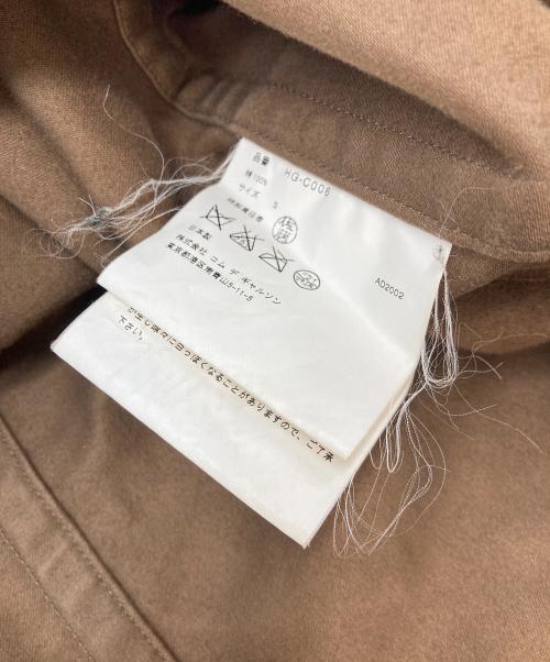 COMME des GARCONS HOMME（コムデギャルソン オム）COMME des GARCONS HOMME (コムデギャルソン オム) モールスキンダブルコート　ロングコート　アウター　日本製 ブラウン サイズ:Sの古着・服飾アイテム