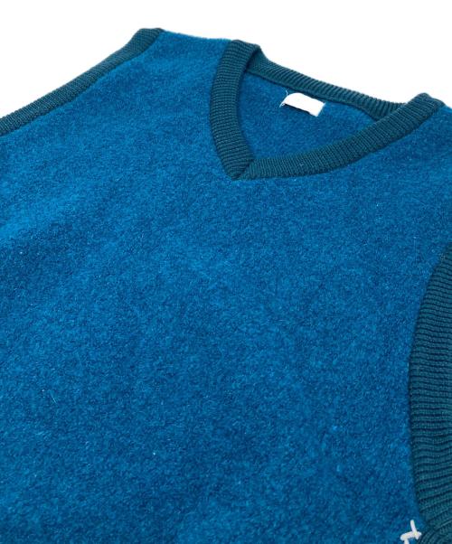 ALLEGE（アレッジ）ALLEGE (アレッジ) ベビーアルパカ Vネック ニットベスト グリーン サイズ:4の古着・服飾アイテム
