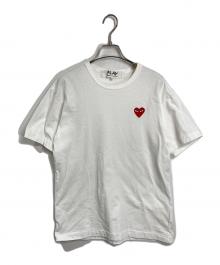 PLAY COMME des GARCONS（プレイコムデギャルソン）の古着「ハートワッペンTシャツ」｜ホワイト