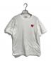 PLAY COMME des GARCONS（プレイコムデギャルソン）の古着「ハートワッペンTシャツ」｜ホワイト