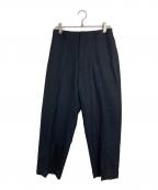 MARKAマーカ）の古着「STITCHLESS TROUSERS ステッチレストラウザーズ  ウールパンツ　日本製」｜ブラック