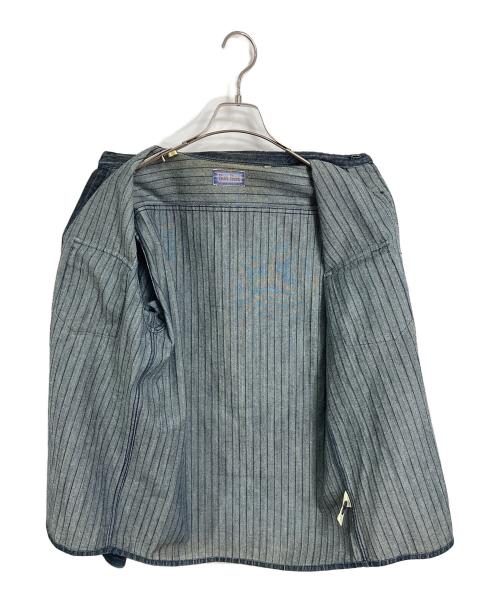 BLUE BLUE（ブルーブルー）BLUE BLUE (ブルーブルー) ストライプデニムシャツ インディゴ サイズ:2の古着・服飾アイテム