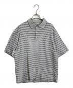 UNIVERSAL PRODUCTS.ユニバーサルプロダクツ）の古着「MULTI BORDER S/S POLO ポロシャツ　ボーダーポロシャツ」｜グレー