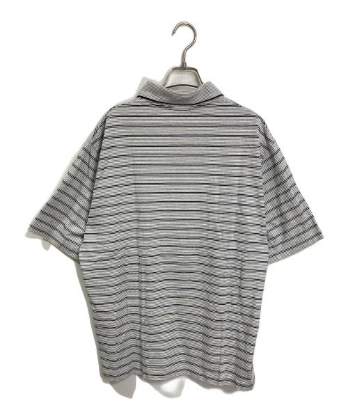 UNIVERSAL PRODUCTS.（ユニバーサルプロダクツ）UNIVERSAL PRODUCTS. (ユニバーサルプロダクツ) MULTI BORDER S/S POLO ポロシャツ　ボーダーポロシャツ グレー サイズ:2の古着・服飾アイテム