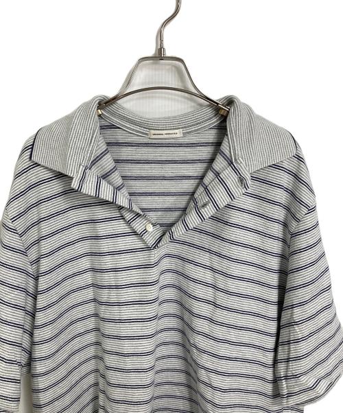 UNIVERSAL PRODUCTS.（ユニバーサルプロダクツ）UNIVERSAL PRODUCTS. (ユニバーサルプロダクツ) MULTI BORDER S/S POLO ポロシャツ　ボーダーポロシャツ グレー サイズ:2の古着・服飾アイテム