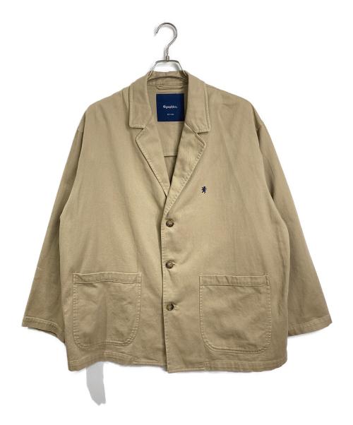 Gymphlex（ジムフレックス）Gymphlex (ジムフレックス) コットンチノ シングルブレストジャケット ベージュ サイズ:Mの古着・服飾アイテム
