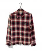 WACKO MARIAワコマリア）の古着「レーヨンオンブレチェックシャツ」｜レッド