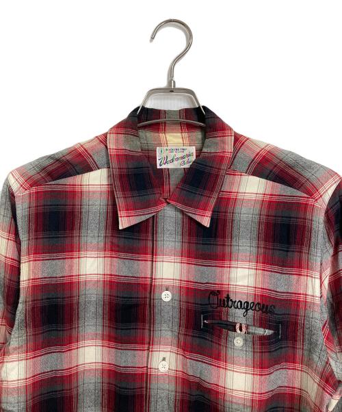 WACKO MARIA（ワコマリア）WACKO MARIA (ワコマリア) レーヨンオンブレチェックシャツ レッド サイズ:Mの古着・服飾アイテム