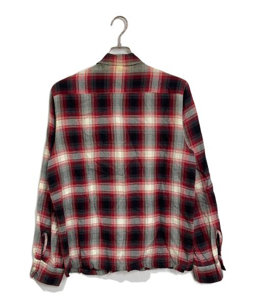 WACKO MARIA（ワコマリア）WACKO MARIA (ワコマリア) レーヨンオンブレチェックシャツ レッド サイズ:Mの古着・服飾アイテム