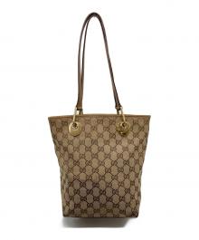 GUCCI（グッチ）の古着「GGキャンバストートバッグ　イタリア製」｜ベージュ