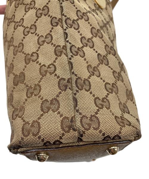 GUCCI（グッチ）GUCCI (グッチ) GGキャンバストートバッグ　イタリア製 ベージュ サイズ:実寸参照の古着・服飾アイテム