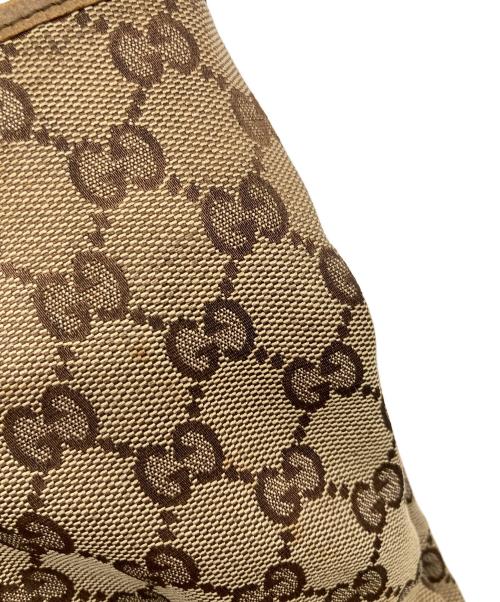 GUCCI（グッチ）GUCCI (グッチ) GGキャンバストートバッグ　イタリア製 ベージュ サイズ:実寸参照の古着・服飾アイテム
