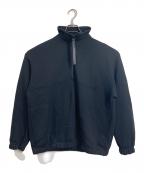 N.HOOLYWOODエヌ ハリウッド）の古着「HALF ZIP BLOUSON ハーフジップブルゾン　スウェット　日本製」｜ブラック
