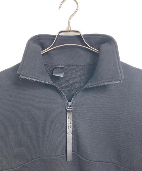 N.HOOLYWOOD（エヌ ハリウッド）N.HOOLYWOOD (エヌ ハリウッド) HALF ZIP BLOUSON ハーフジップブルゾン　スウェット　日本製 ブラック サイズ:36の古着・服飾アイテム