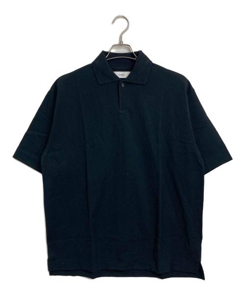 MARKA（マーカ）MARKA (マーカ) 1B POLO ORGANIC COTTON HIGH TWISTED PIQUE コットンポロシャツ　日本 ブラック サイズ:2 未使用品の古着・服飾アイテム
