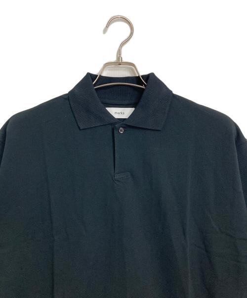MARKA（マーカ）MARKA (マーカ) 1B POLO ORGANIC COTTON HIGH TWISTED PIQUE コットンポロシャツ　日本 ブラック サイズ:2 未使用品の古着・服飾アイテム